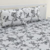 Anaidda Printed Cotton Bedsheet (White) - 200 TC