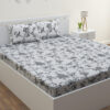 Anaidda Printed Cotton Bedsheet (White) - 200 TC