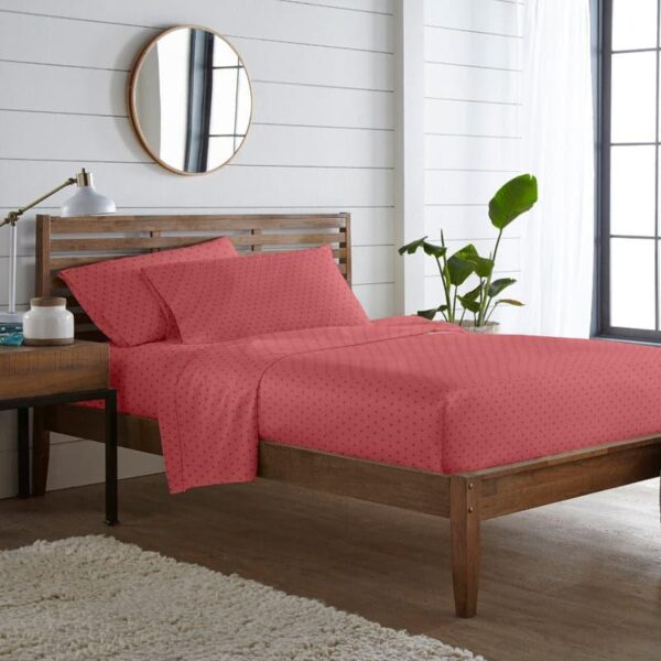 Azva Swiss Dot Bedsheet - Rust Azva Swiss Dot Bedsheet - Rust