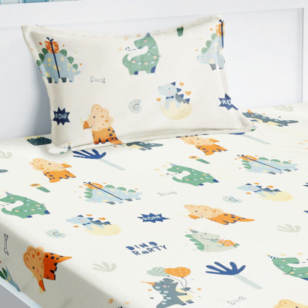 Dino Pals Kids Bedsheet - 210 TC