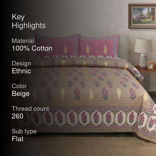 Ethnic Chitransh Bedsheet - Ochre Ethnic Chitransh Bedsheet - Ochre