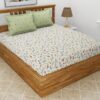 Fleur Floral Bedsheet - White & Green