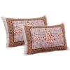 Floral Kaleidoscope Bedsheet - Red