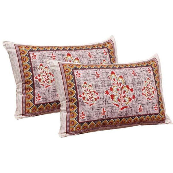 Floral Kaleidoscope Bedsheet - Red Floral Kaleidoscope Bedsheet - Red