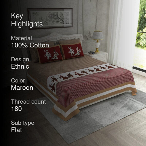 Folk Tribute Bedsheet - Brown Folk Tribute Bedsheet - Brown