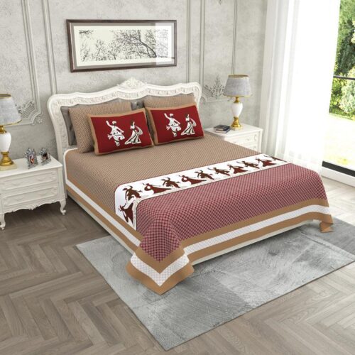 Folk Tribute Bedsheet - Brown