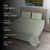 French Fleur Cotton Bedsheet (Green) - 240 TC