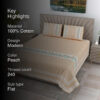 French Fleur Cotton Bedsheet (Peach) - 240 TC