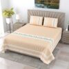 French Fleur Cotton Bedsheet (Peach) - 240 TC