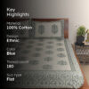 Gypsy Garden Cotton Bedsheet - 180 TC