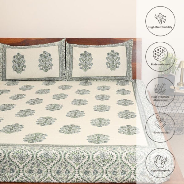 Gypsy Garden Cotton Bedsheet - 180 TC Gypsy Garden Cotton Bedsheet - 180 TC
