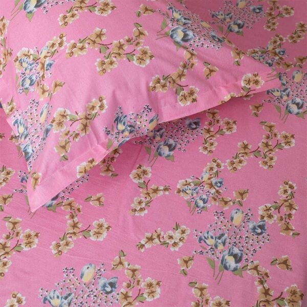 Iktha Floral Bedsheet - Pink Iktha Floral Bedsheet - Pink