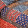Jarda Applique Print Bedsheet - Orange