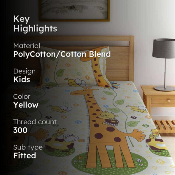 Jungle Mania Printed Bedsheet Jungle Mania Printed Bedsheet