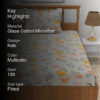 Jungly Face Kids Bedsheet - Grey