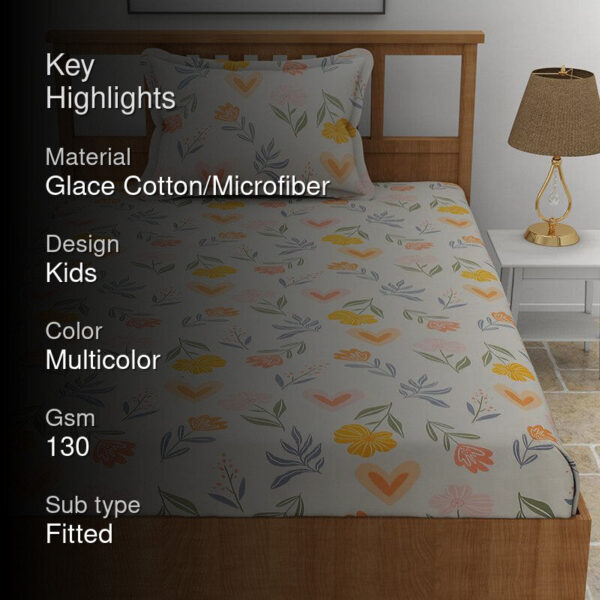 Jungly Face Kids Bedsheet - Grey Jungly Face Kids Bedsheet - Grey