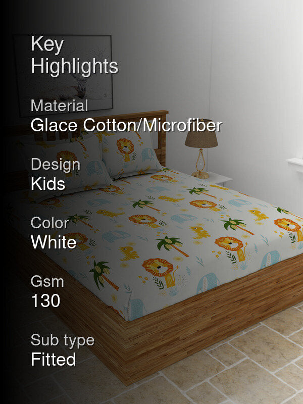 Madagascar Kids Bedsheet - Off White Madagascar Kids Bedsheet - Off White