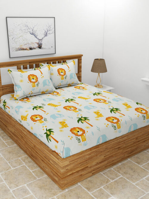 Madagascar Kids Bedsheet - Off White