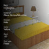 Ping Pong Abstract Bedsheet - Yellow