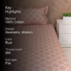 Ragnaa Ethnic Bedsheet - Rust