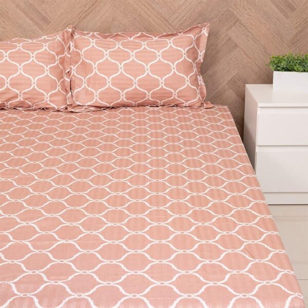 Ragnaa Ethnic Bedsheet - Rust