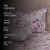 Shitha Floral Bedsheet - Pink