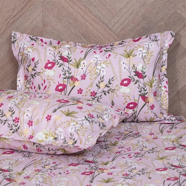 Shitha Floral Bedsheet - Pink Shitha Floral Bedsheet - Pink
