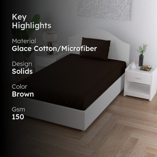 Sofia Solid Bedsheet - Dark Brown Sofia Solid Bedsheet - Dark Brown