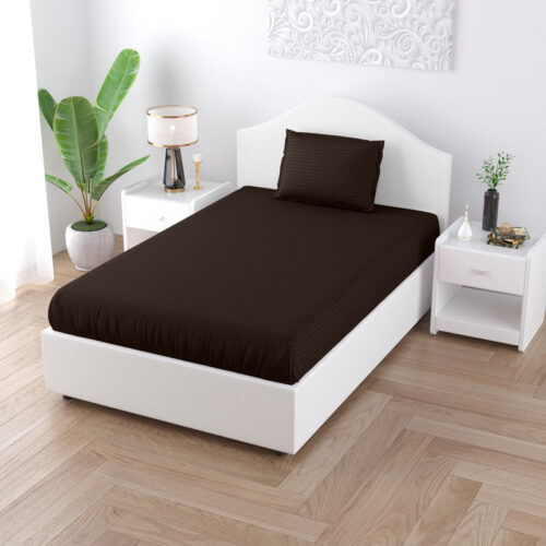 Sofia Solid Bedsheet - Dark Brown
