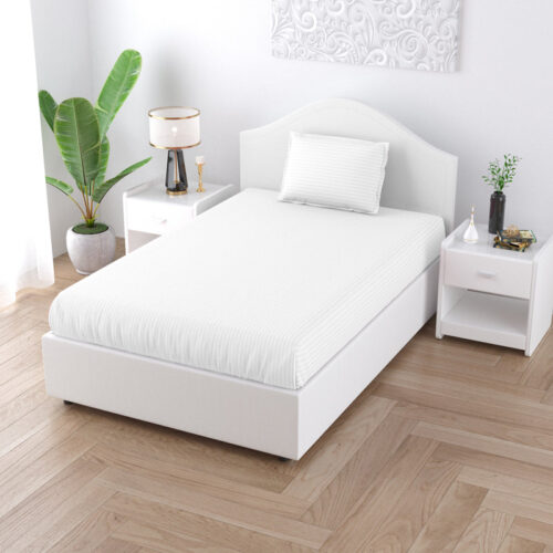 Sofia Solid Bedsheet - White