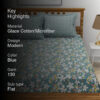Sorrel Floral Bedsheet - Blue Grey
