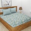 Sorrel Floral Bedsheet - Blue Grey