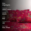 Swayam Crimson Paisley Bedsheet - 180 TC || Super Soft