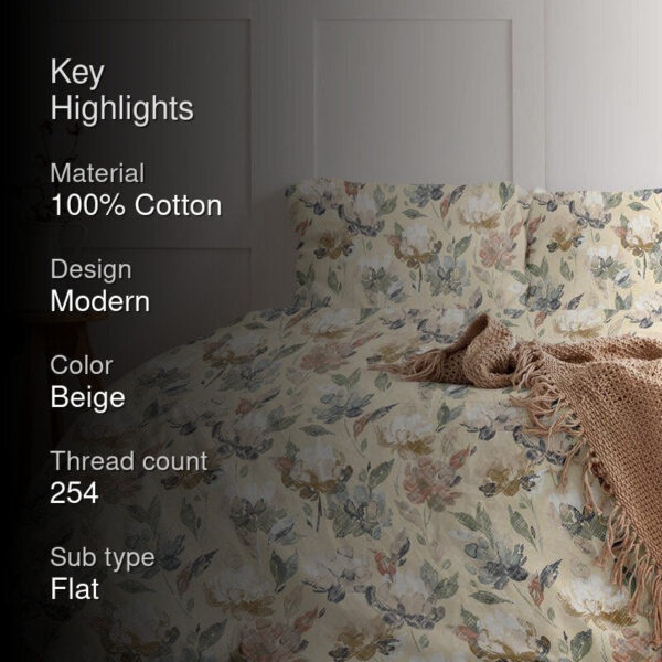 Teva Vintage Flora Bedsheet - Biege Teva Vintage Flora Bedsheet - Biege