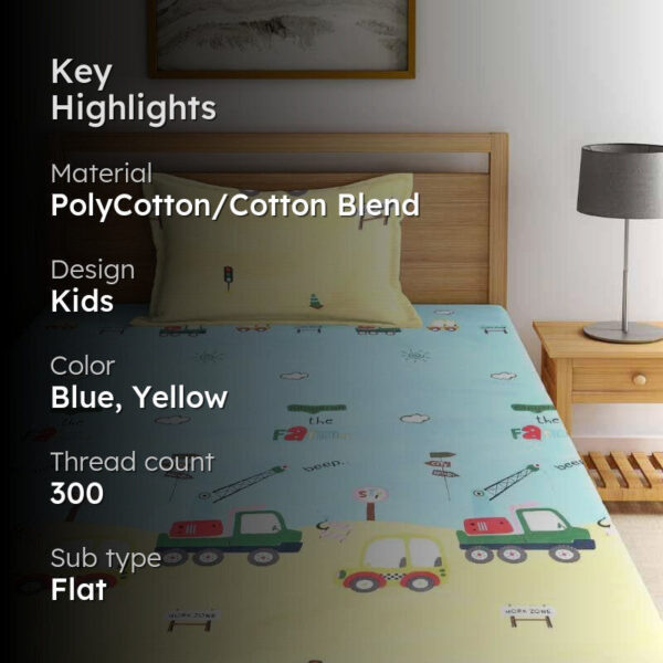 Traffic Rules Printed Bedsheet
