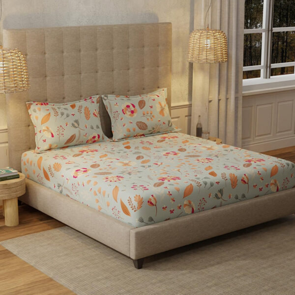 Urban Space Florence Grey Bedsheet - 200 TC Urban Space Florence Grey Bedsheet - 200 TC
