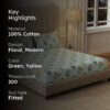 Urban Space Radiance Sky Blue Bedsheet - 200 TC