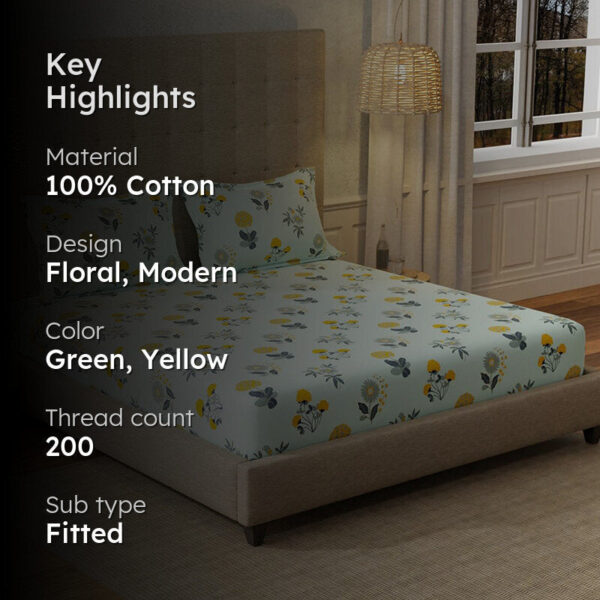 Urban Space Radiance Sky Blue Bedsheet - 200 TC Urban Space Radiance Sky Blue Bedsheet - 200 TC