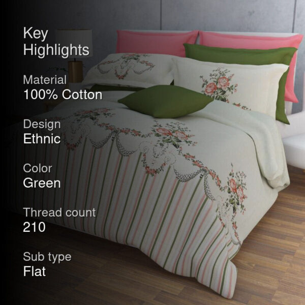 Winova Floral Bedsheet - Green Winova Floral Bedsheet - Green